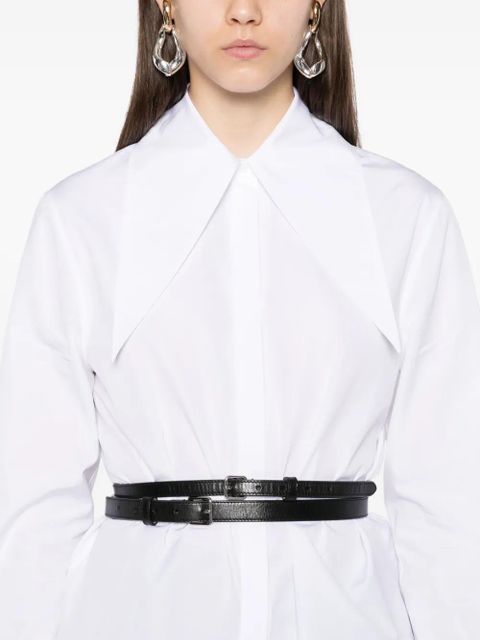 Alexander McQueen oversized-collar cotton shirt - White