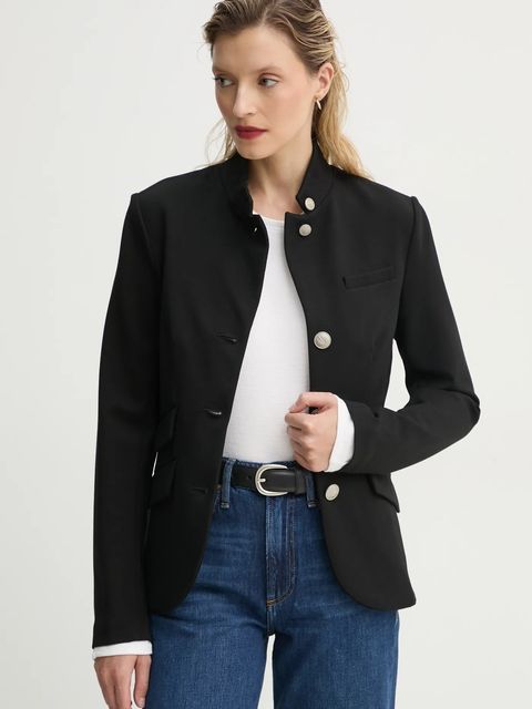 Rag & Bone marynarka kolor czarny jednorzędowa gładka WAW23S4026A926