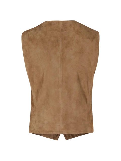 Weekend Max Mara suede whipstitch waistcoat - Neutrals - zdjęcie produktu nr 2