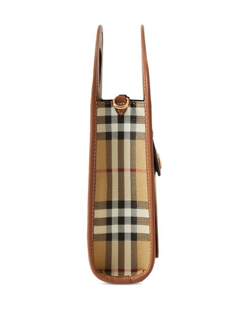 Burberry check-patterned mini tote bag - Neutrals - zdjęcie produktu nr 2