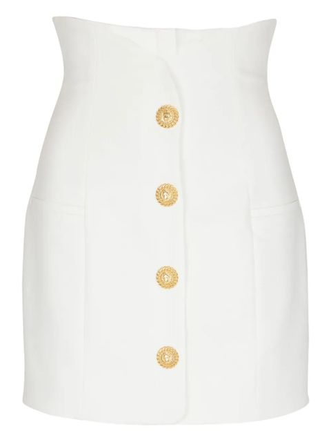 Balmain decorative-button mini skirt - White - zdjęcie produktu nr 1