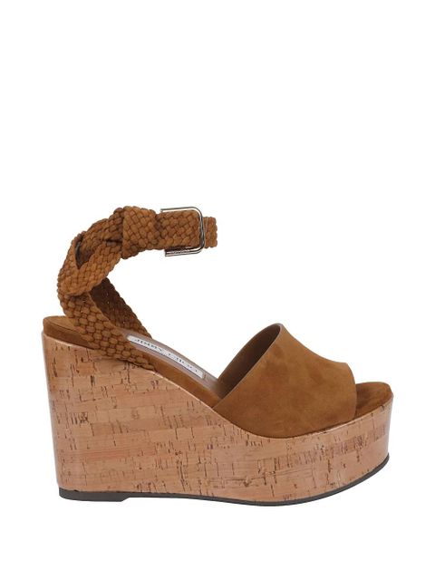 Jimmy Choo braided-strap platform sandals - Brown - zdjęcie produktu nr 1