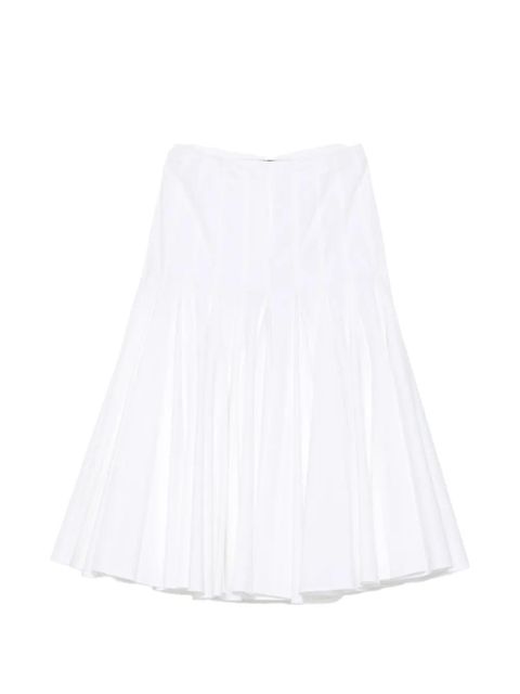 Jacquemus pleated A-line midi skirt - White - zdjęcie produktu nr 1