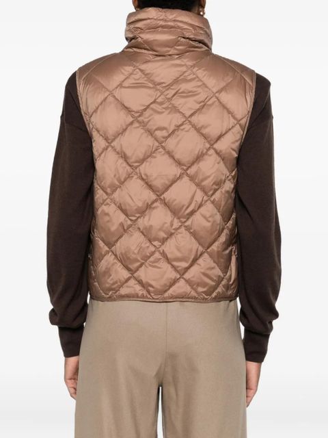 Max Mara quilted hooded gilet - Brown