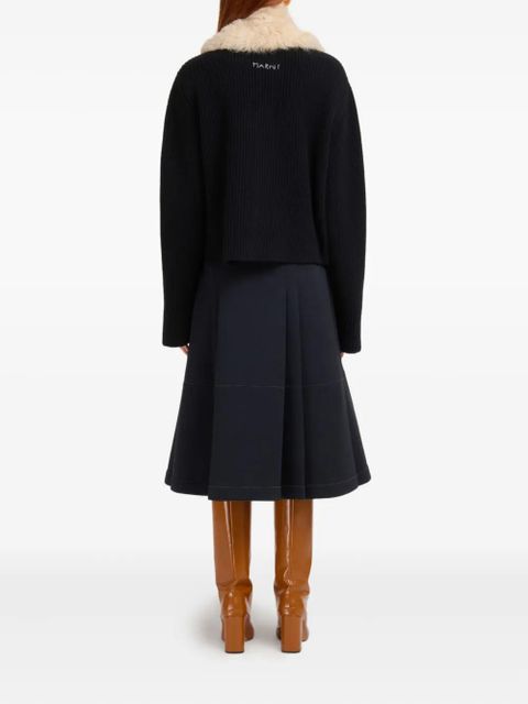 Marni fur-collared zip jacket - Black