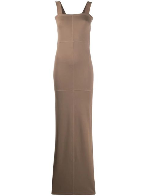 LEMAIRE square neck maxi dress - Brown - zdjęcie produktu nr 1