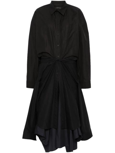 Balenciaga Maxi Patched shirt dress - Black - zdjęcie produktu nr 1