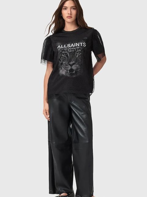 AllSaints t-shirt ROAR damski kolor czarny W075JD