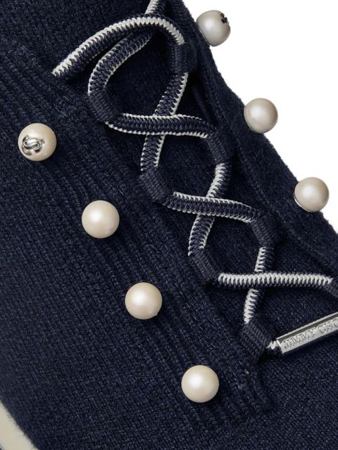 Jimmy Choo Veles pearl-embellished sneakers - Blue - zdjęcie produktu nr 1