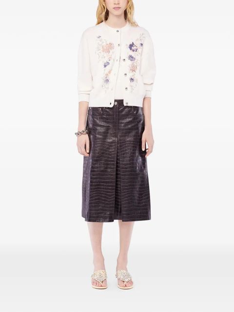 Rabanne floral-embroidered cardigan - Brown - zdjęcie produktu nr 2