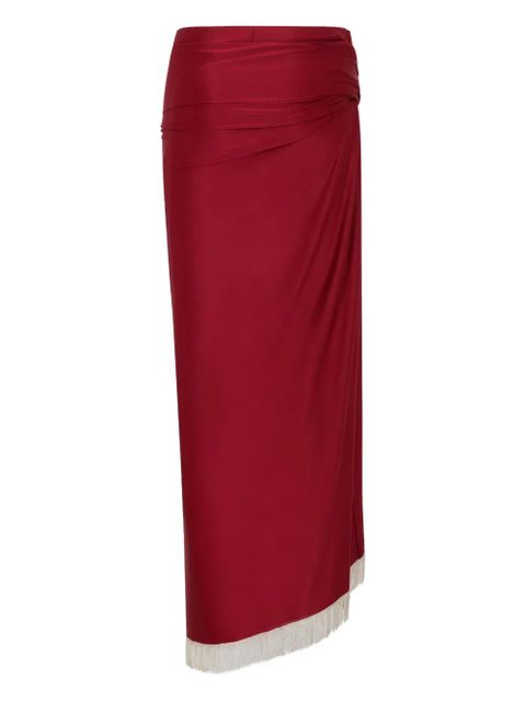 Rabanne fringed wrap skirt - Red - zdjęcie produktu nr 2