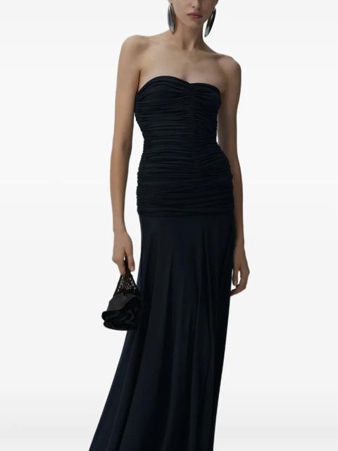 Magda Butrym strapless ruched dress - Grey