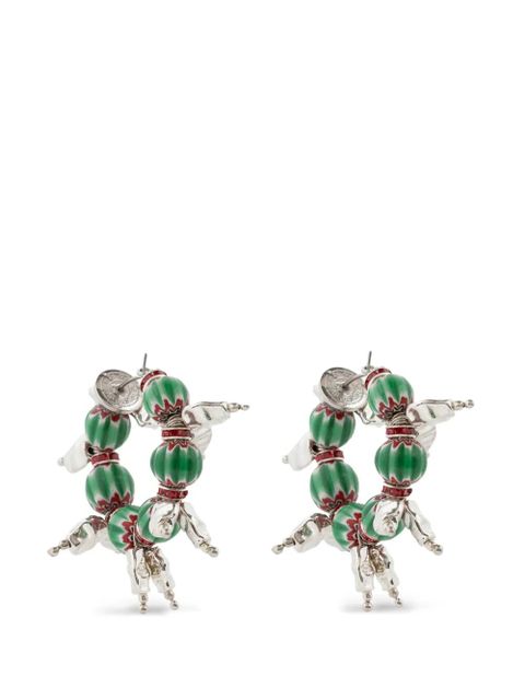 DRIES VAN NOTEN beaded earrings - Silver - zdjęcie produktu nr 1