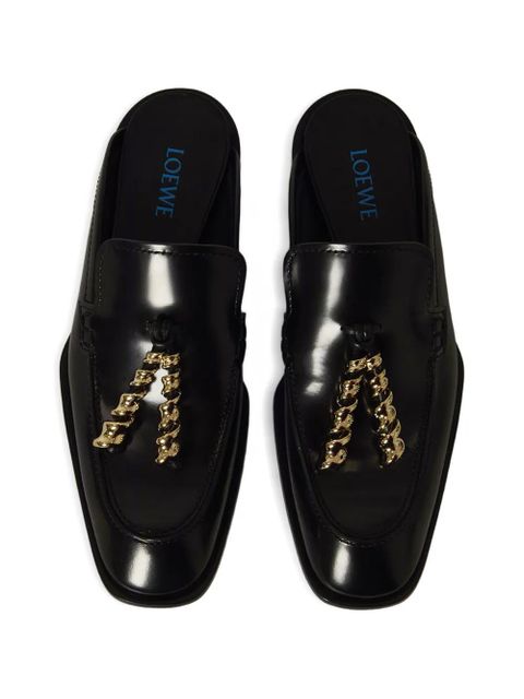 LOEWE square-toe mules - Black