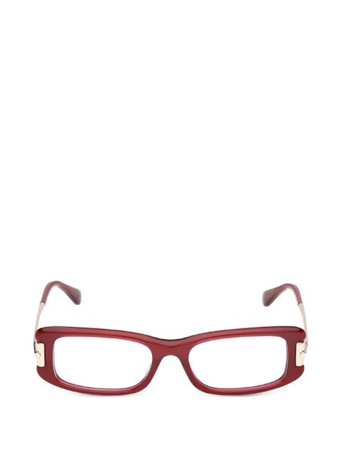 Max Mara Eyewear rectangle-frame glasses - Red - zdjęcie produktu nr 1