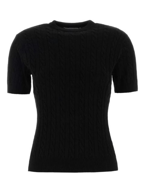 Gimaguas Rina cable-knit T-shirt - Black - zdjęcie produktu nr 1