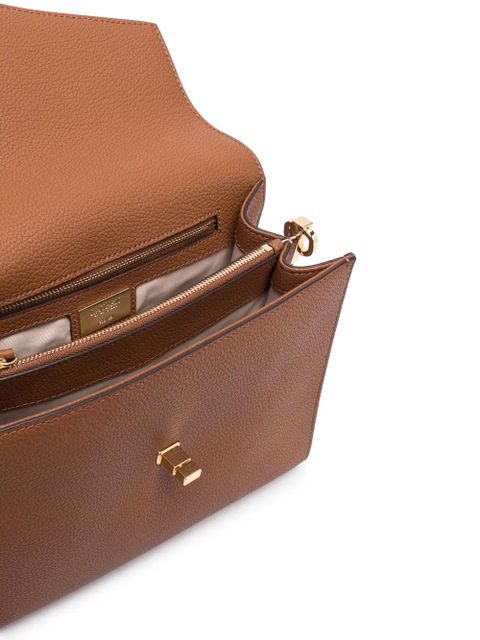 Lauren Ralph Lauren medium logo-plaque satchel - Brown