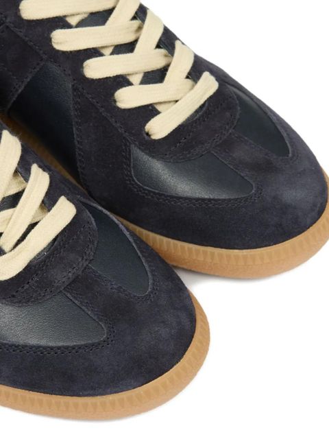 Maison Margiela suede and leather lace-up sneakers - Black - zdjęcie produktu nr 2