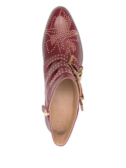 Chloé Susan studded-embellished boots - Red