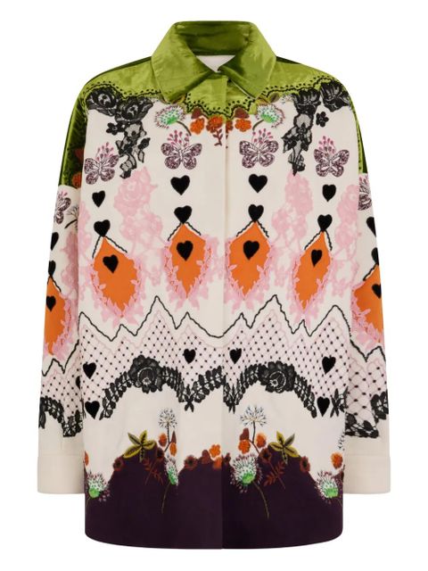 Valentino Garavani floral velvet shirt - Neutrals - zdjęcie produktu nr 1