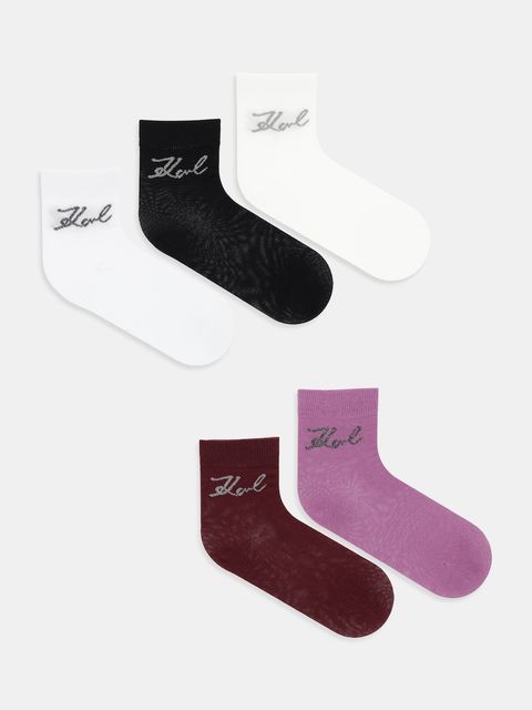 Karl Lagerfeld skarpetki 5-pack K/SIGNATURE kolor biały A4W47032 - zdjęcie produktu nr 1