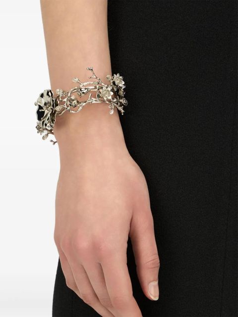 Blumarine floral-appliqué bracelet - Grey - zdjęcie produktu nr 2