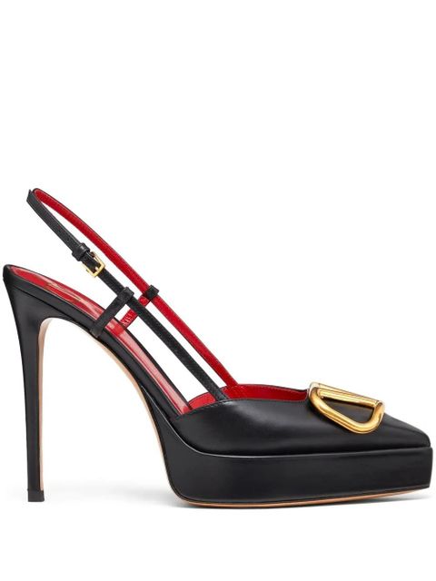 Valentino Garavani 120mm VLogo Signature slingback pumps - Black - zdjęcie produktu nr 1