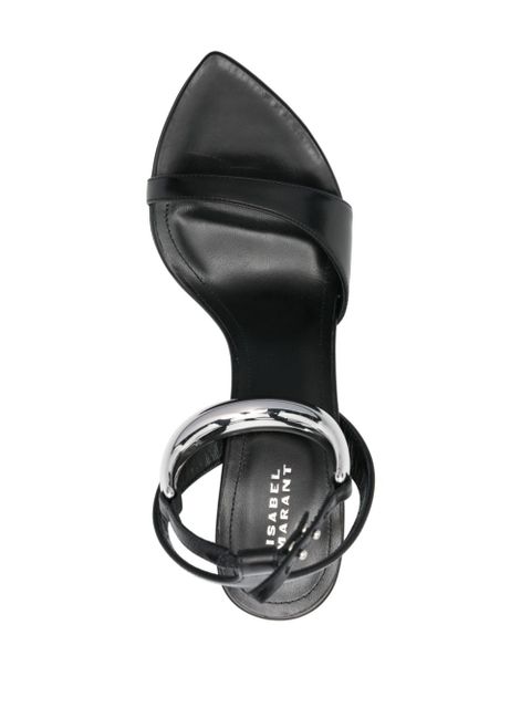 ISABEL MARANT Yluan 80mm leather sandals - Black