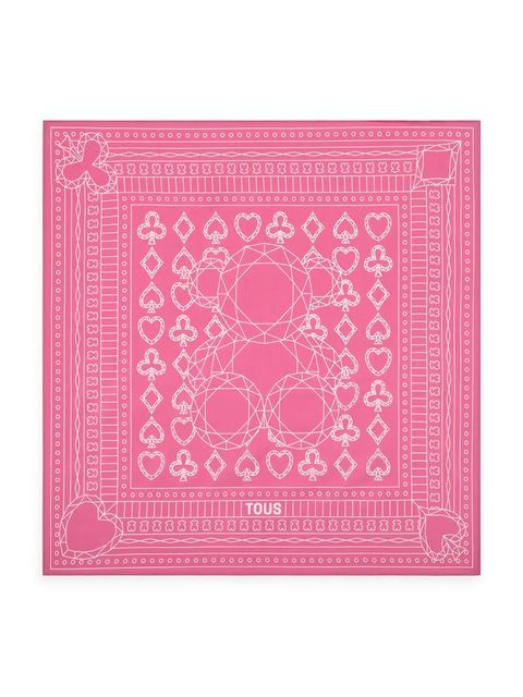 Tous apaszka z jedwabiem All In damska kolor różowy wzorzysta 2002202633 - zdjęcie produktu nr 1