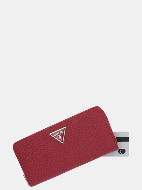 Guess portfel LAUREL damski kolor czerwony SWZG74 59146