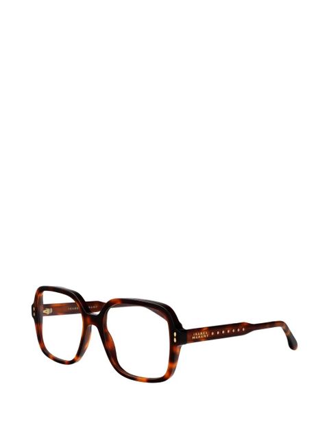 Isabel Marant Eyewear geometric studded glasses - Brown - zdjęcie produktu nr 2
