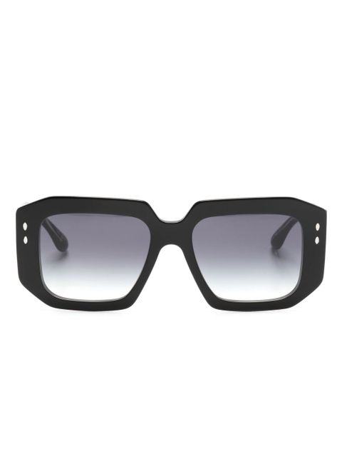Isabel Marant Eyewear logo-print square-frame sunglasses - Black - zdjęcie produktu nr 1