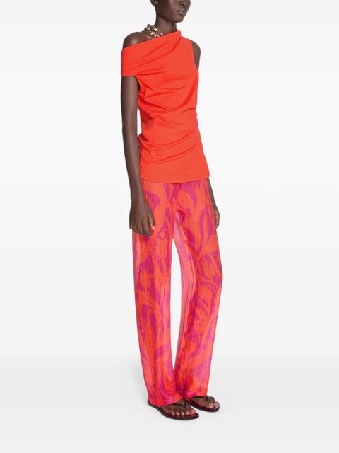 DRIES VAN NOTEN off-shoulder jersey top - Orange