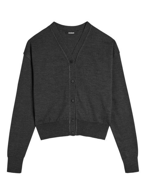 Jacquemus V-neck buttoned cardigan - Grey - zdjęcie produktu nr 1