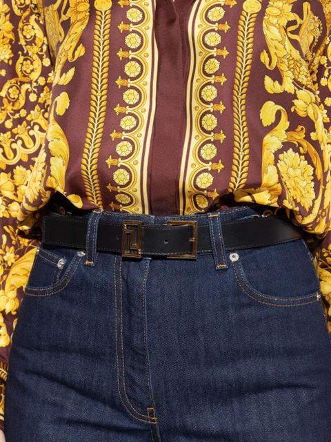 Versace Greca Goddess leather belt - Black