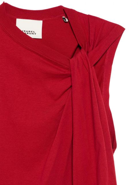 ISABEL MARANT Nayda knotted T-shirt - Red