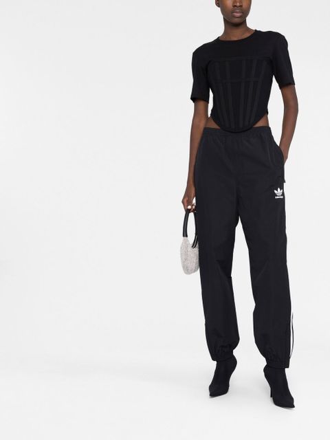 Balenciaga x adidas side-stripe track pants - Black