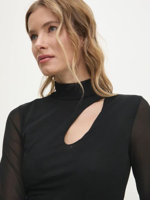 Answear.LAB body damskie kolor czarny gładka
