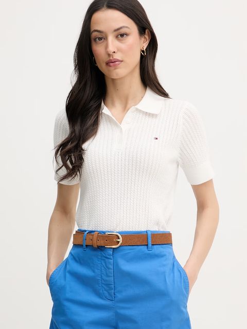 Tommy Hilfiger polo damskie bawełniane - zdjęcie produktu nr 1