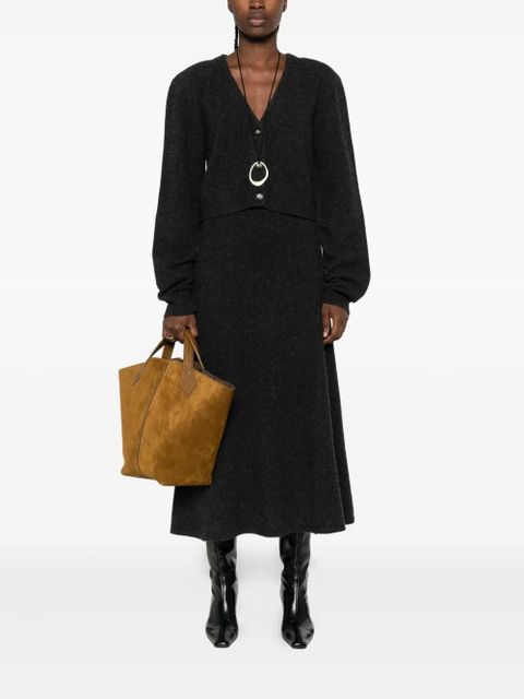 Nanushka button-front cropped cardigan - Grey