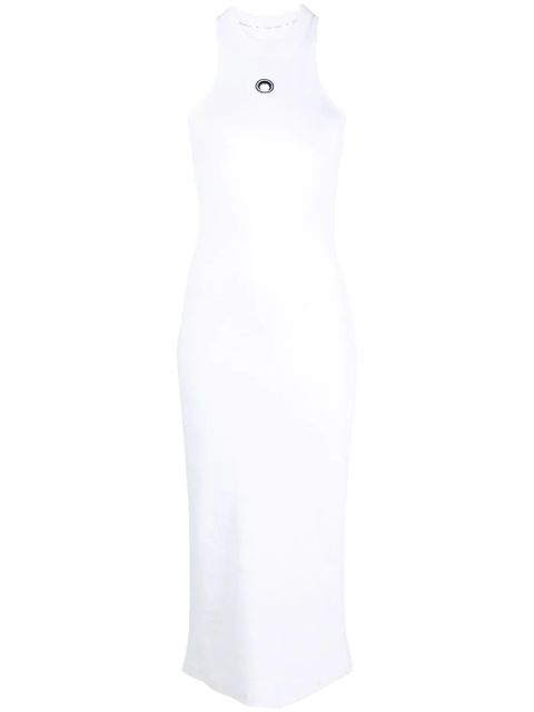 Marine Serre logo-print sleeveless dress - White - zdjęcie produktu nr 1