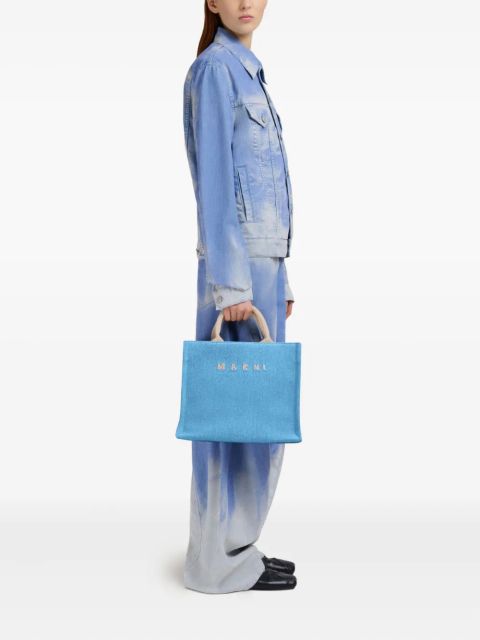 Marni small denim tote bag - Blue