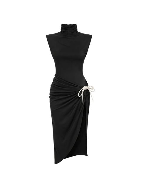 AREA embellished asymmetric midi dress - Black - zdjęcie produktu nr 1