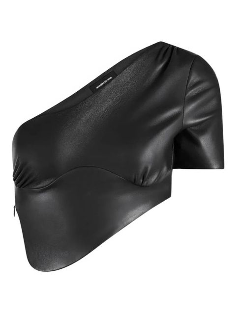 Manière De Voir curved-hem cropped top - Black - zdjęcie produktu nr 1