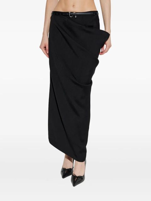 Sportmax Pontida draped belted maxi skirt - Black - zdjęcie produktu nr 2