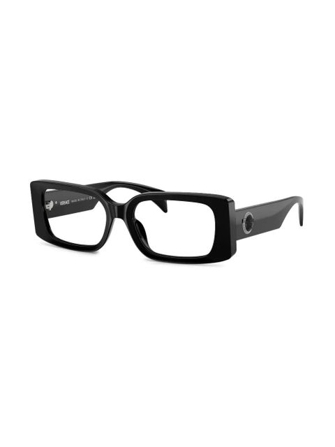 Versace Eyewear Medusa-plaque rectangle-frame glasses - Black - zdjęcie produktu nr 2