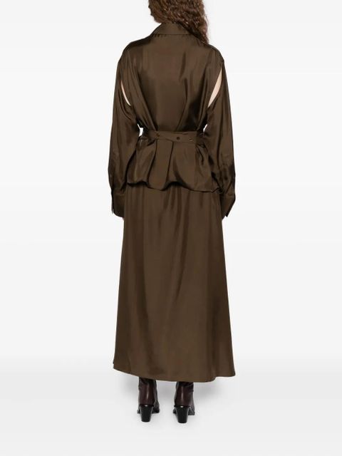Róhe silk gilet-dress - Brown
