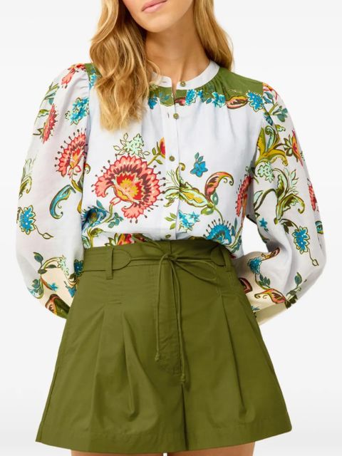 Marie Oliver Kendra floral print blouse - Blue