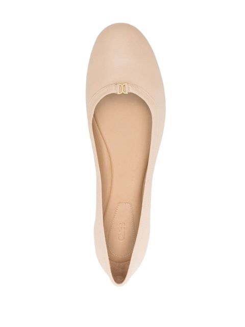 Chloé Marci leather ballerina shoes - Neutrals - zdjęcie produktu nr 2