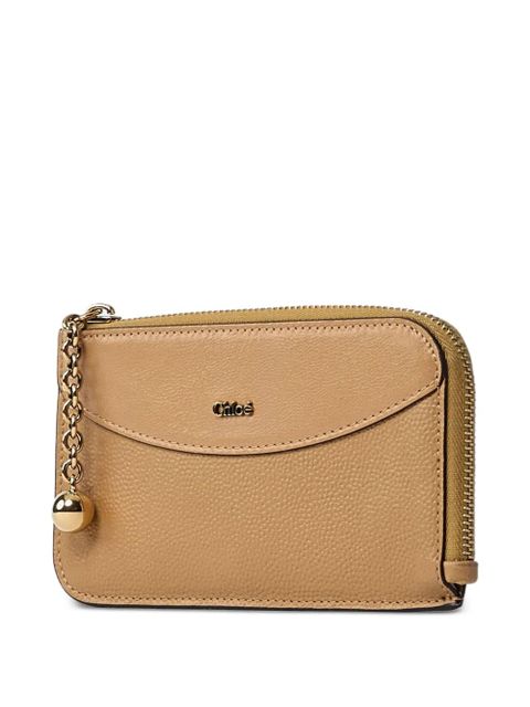Chloé zip-around chain wallet - Neutrals
